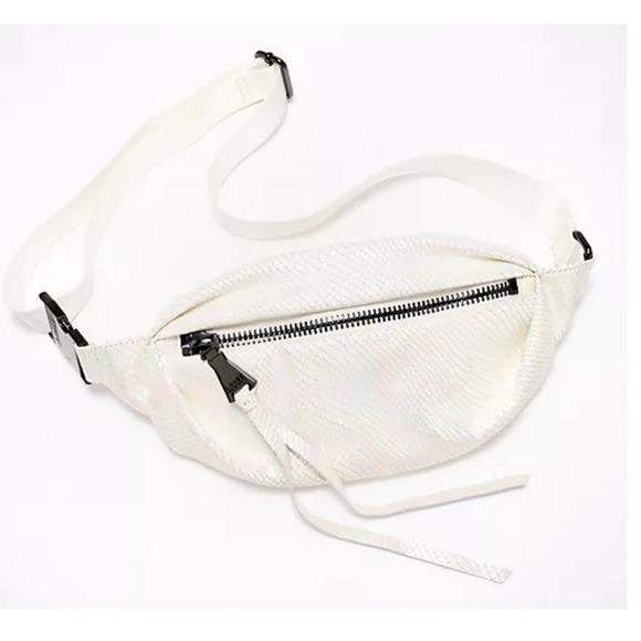 Aimee Kestenberg Leather Convertible Milan Belt Bag in Hologram Snake